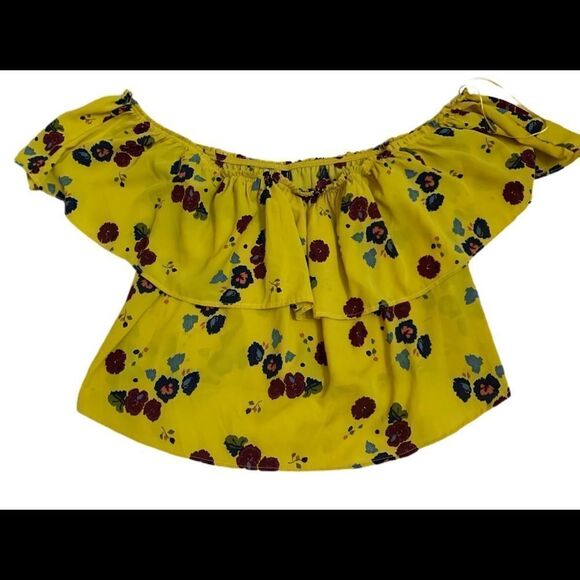 Ladies super cute floral Patterned off the shoulder blouse - Picture 1 of 3